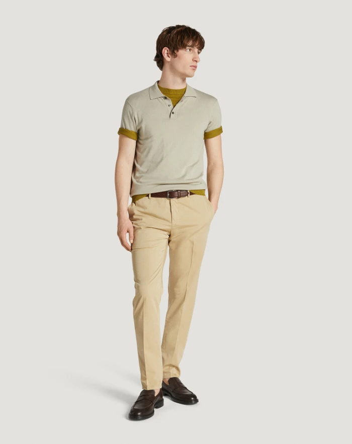 Pantaloni Torino Pantaloni Slim in silkochino Acquista Ora