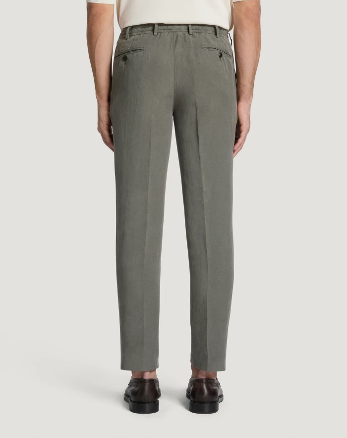 Pantaloni Torino Pantaloni Slim in cotone e lino batavia Prezzo Ridotto