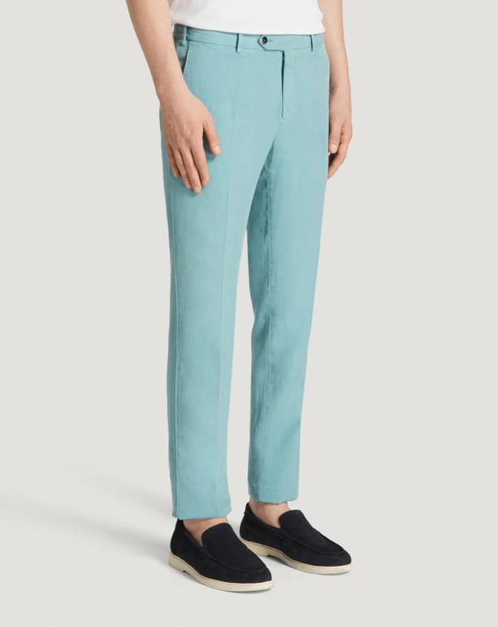 Pantaloni Torino Pantaloni Slim in cotone e lino batavia Novità