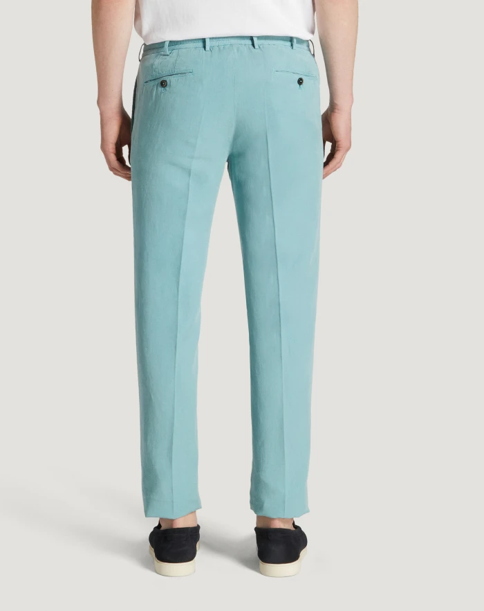 Pantaloni Torino Pantaloni Slim in cotone e lino batavia Novità