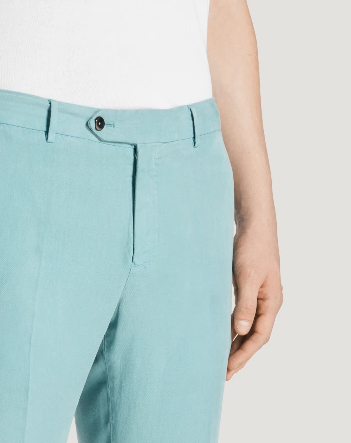 Pantaloni Torino Pantaloni Slim in cotone e lino batavia Novità