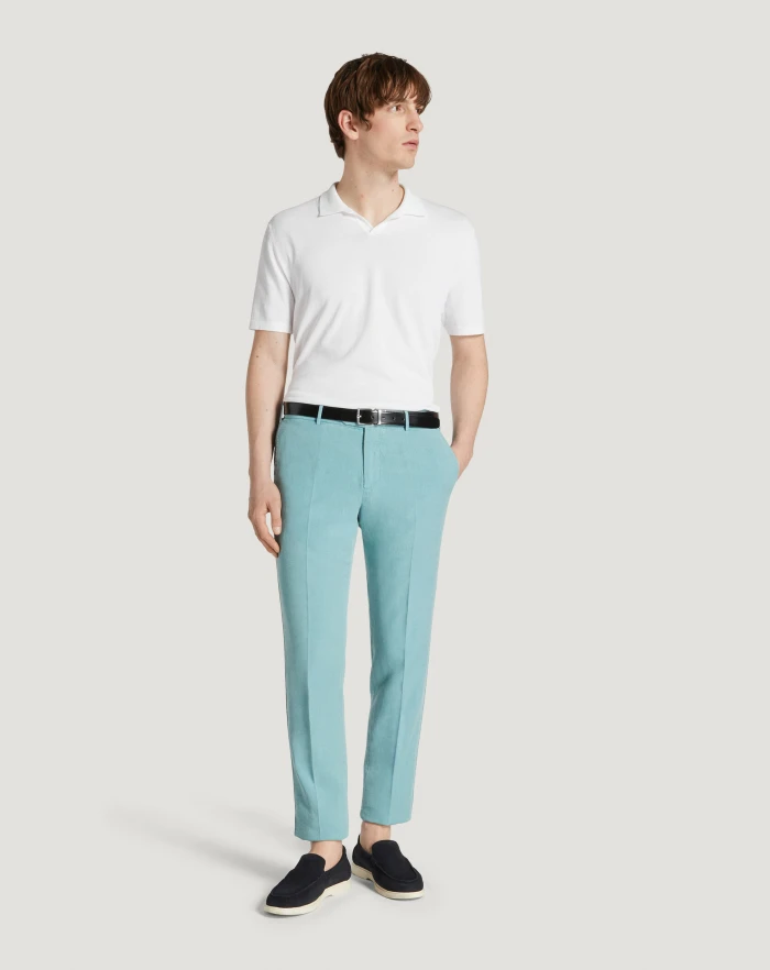 Pantaloni Torino Pantaloni Slim in cotone e lino batavia Novità