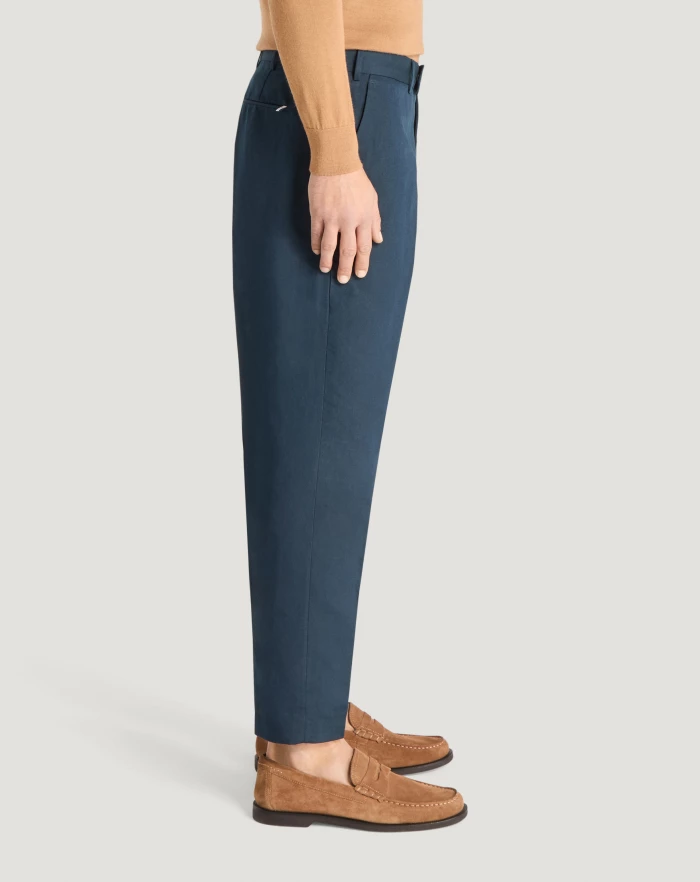 Pantaloni Torino Pantaloni Rebel in gabardina di cotone e lino Presa