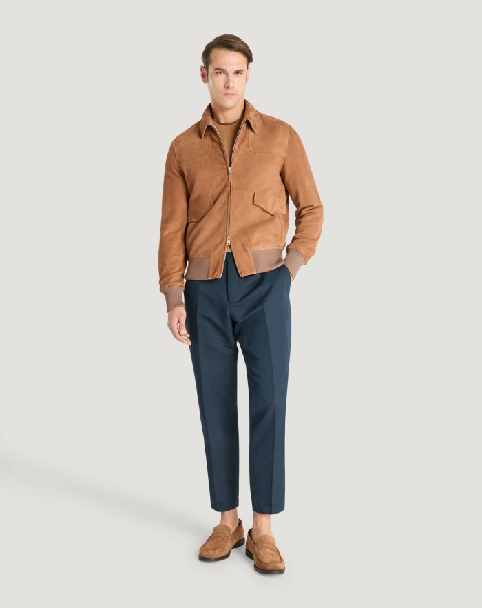 Pantaloni Torino Pantaloni Rebel in gabardina di cotone e lino Presa