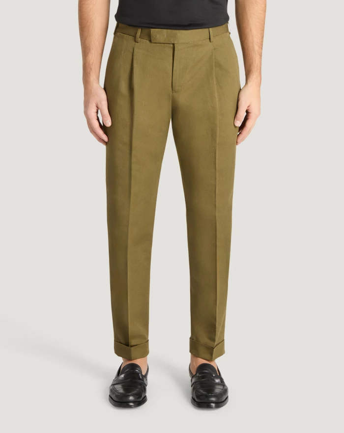 Pantaloni Torino Pantaloni Rebel in gabardina di cotone e lino In Vendita