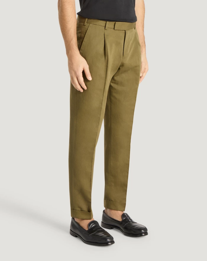 Pantaloni Torino Pantaloni Rebel in gabardina di cotone e lino In Vendita