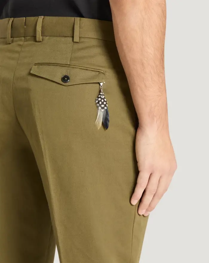 Pantaloni Torino Pantaloni Rebel in gabardina di cotone e lino In Vendita