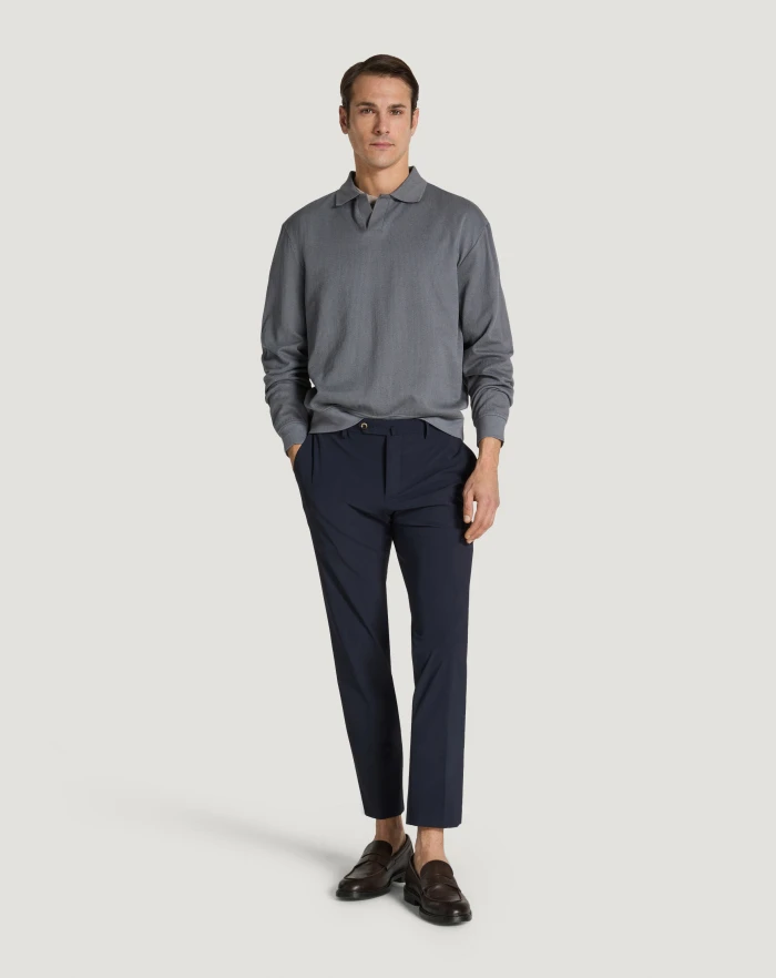 Pantaloni Torino Pantaloni Slim in tessuto organico stretch Vendita Economica