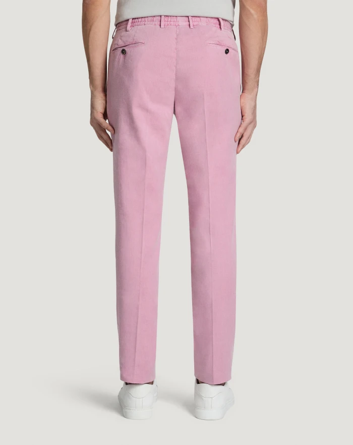 Pantaloni Torino Pantaloni Slim in lino stretch délavé 2025