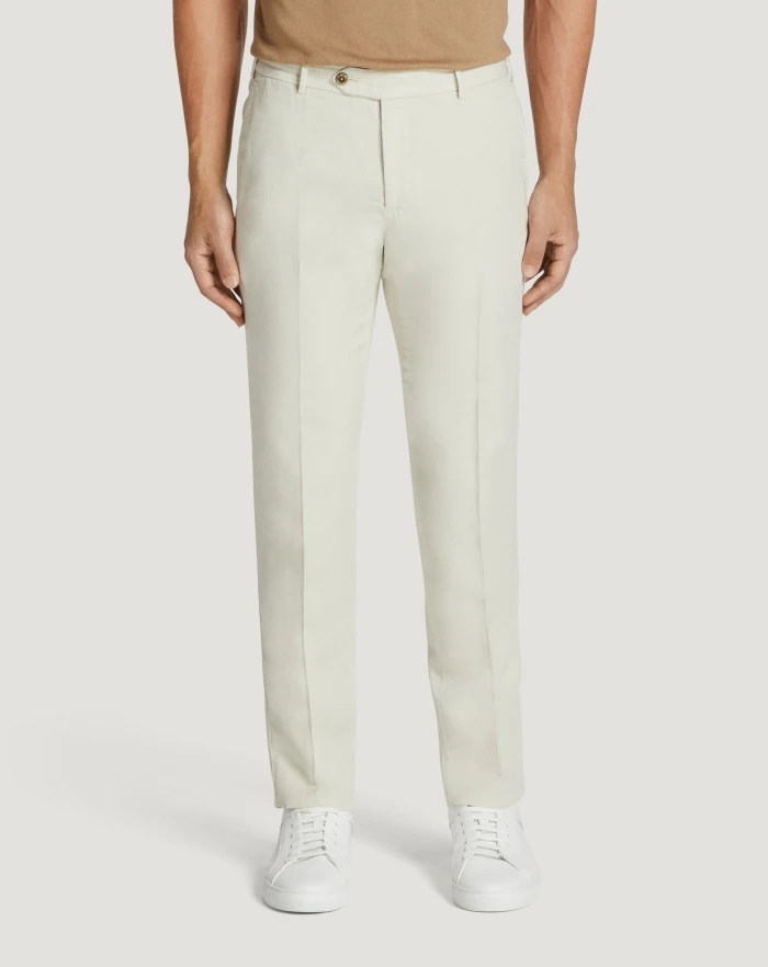 Pantaloni Torino Pantaloni Slim in cotone e lino batavia Qualità