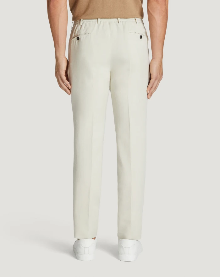 Pantaloni Torino Pantaloni Slim in cotone e lino batavia Qualità