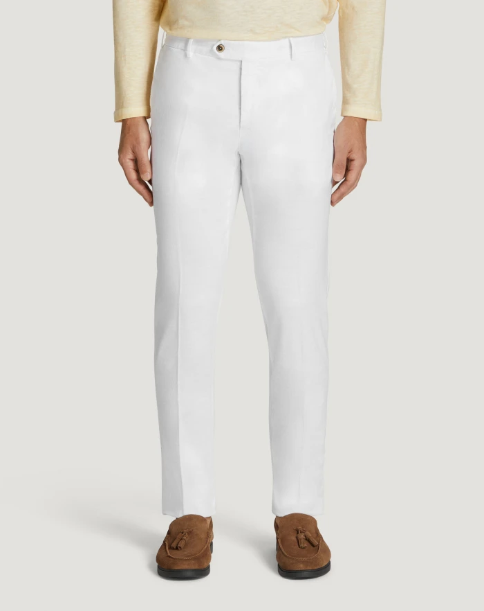 Pantaloni Torino Pantaloni Slim in lino stretch délavé Pezzi Unici