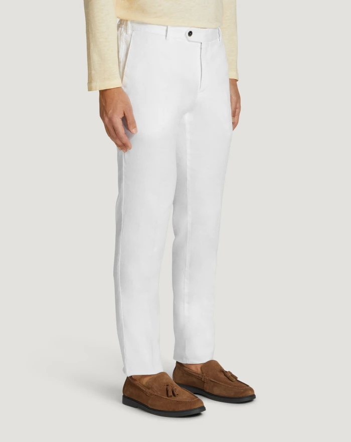 Pantaloni Torino Pantaloni Slim in lino stretch délavé Pezzi Unici