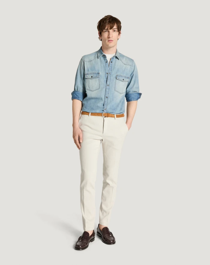 Pantaloni Torino Pantaloni House in silky denim stretch Soddisfazione Garantita
