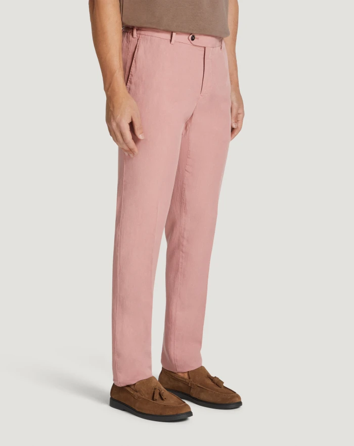 Pantaloni Torino Pantaloni Slim in cotone e lino batavia Promozione Limitata