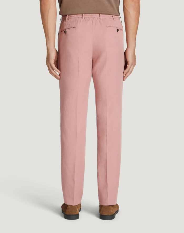 Pantaloni Torino Pantaloni Slim in cotone e lino batavia Promozione Limitata