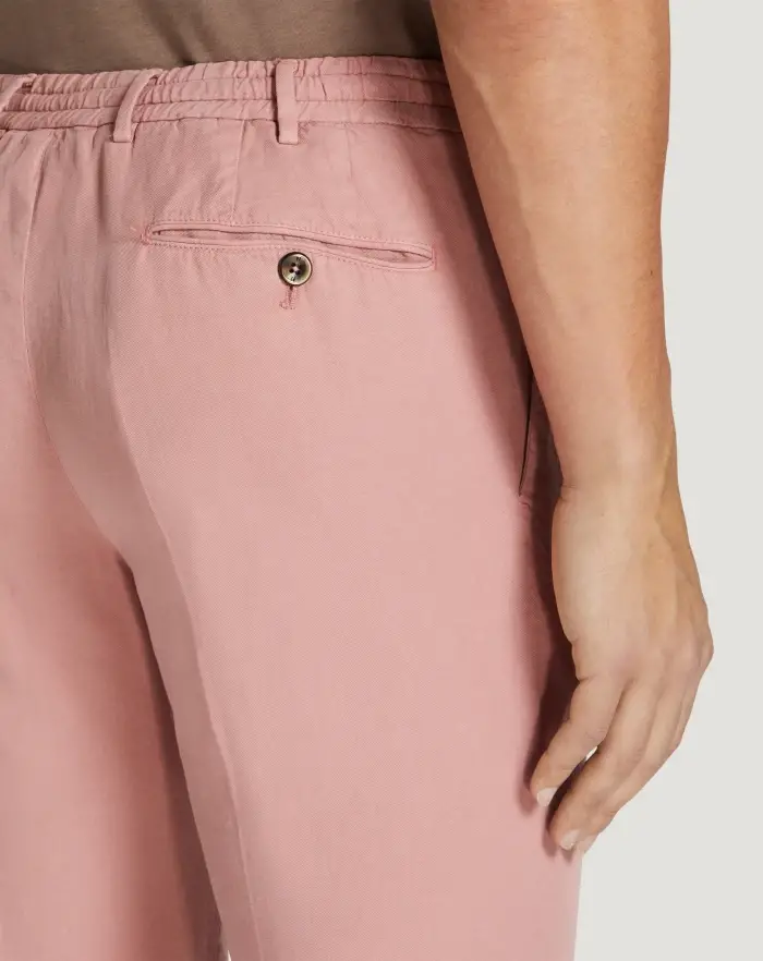Pantaloni Torino Pantaloni Slim in cotone e lino batavia Promozione Limitata