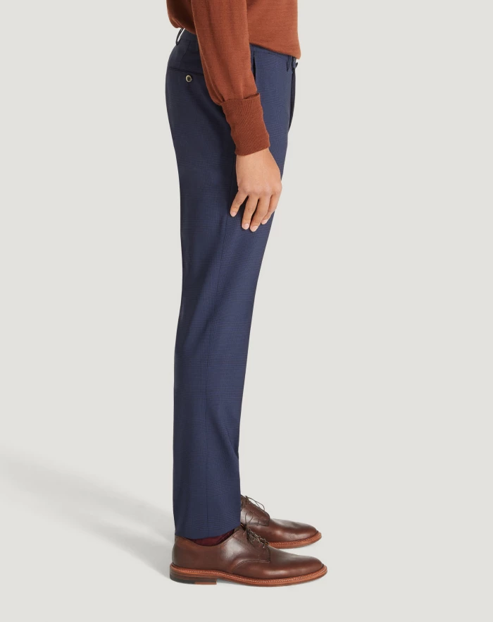 Pantaloni Torino Pantaloni Superslim in lana a quadri Affare Del Giorno