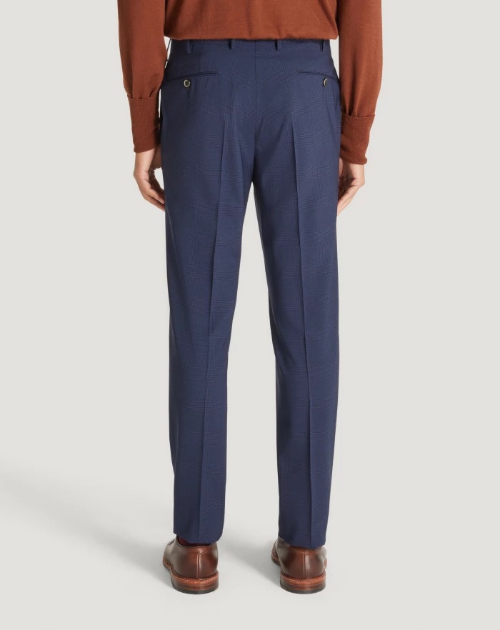 Pantaloni Torino Pantaloni Superslim in lana a quadri Affare Del Giorno