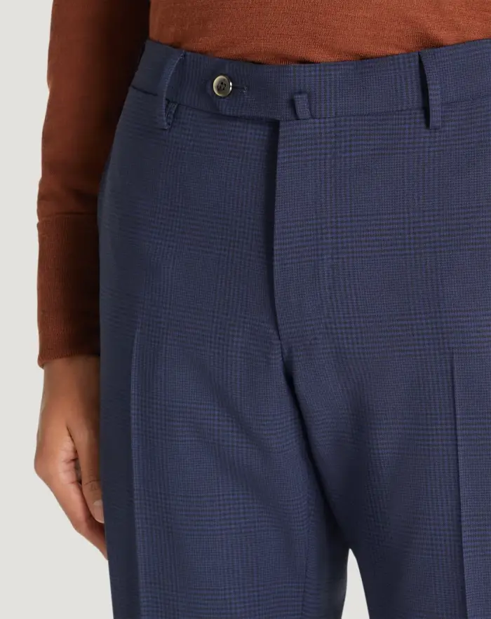 Pantaloni Torino Pantaloni Superslim in lana a quadri Affare Del Giorno