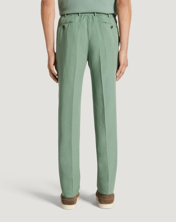 Pantaloni Torino Pantaloni Slim in cotone e lino batavia Prezzo Ridotto