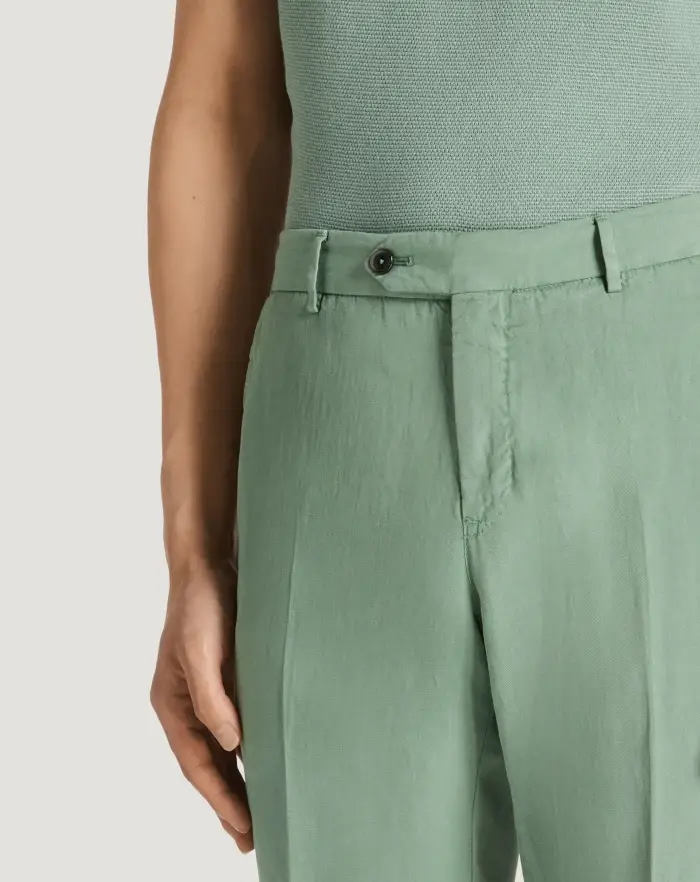 Pantaloni Torino Pantaloni Slim in cotone e lino batavia Prezzo Ridotto