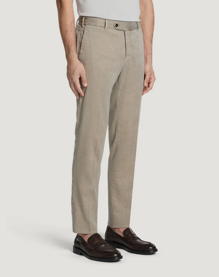 Pantaloni Torino Pantaloni Slim in lino stretch délavé Offerte