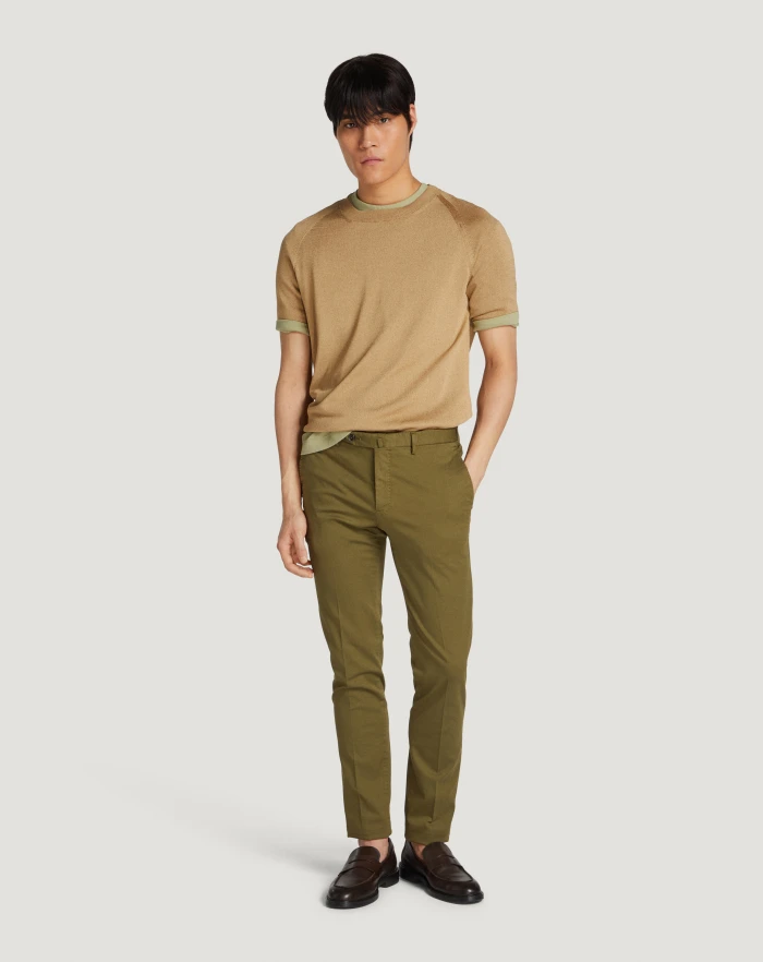 Pantaloni Torino Pantaloni Superslim in tricotina stretch Vendita Economica