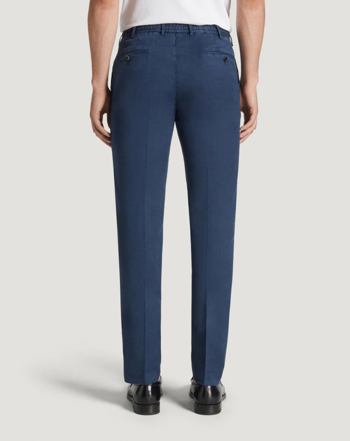 Pantaloni Torino Pantaloni Slim in lino stretch délavé Saldi Di Fabbrica