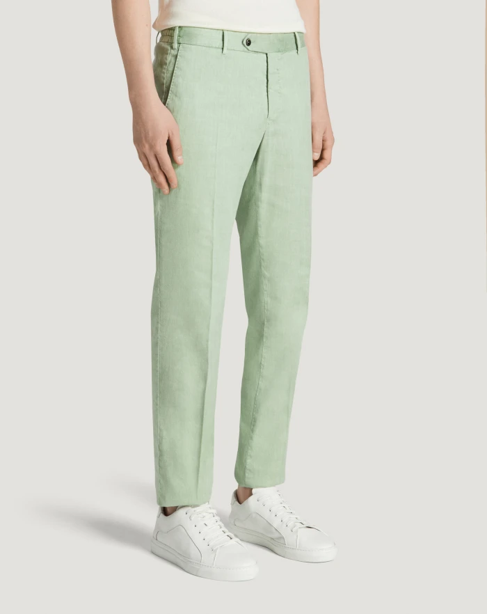 Pantaloni Torino Pantaloni Slim in lino stretch délavé Moda