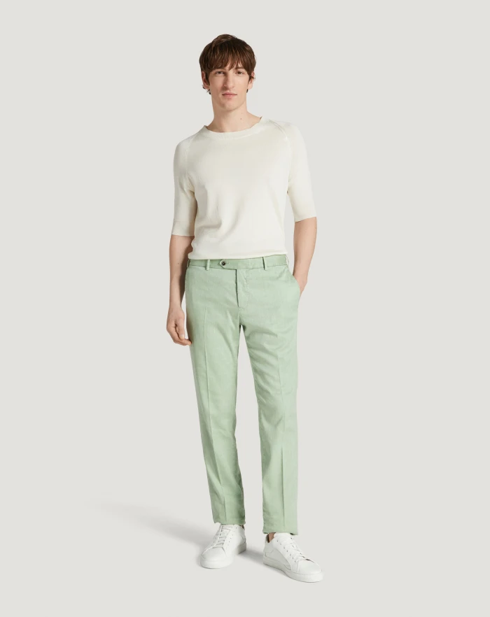 Pantaloni Torino Pantaloni Slim in lino stretch délavé Moda