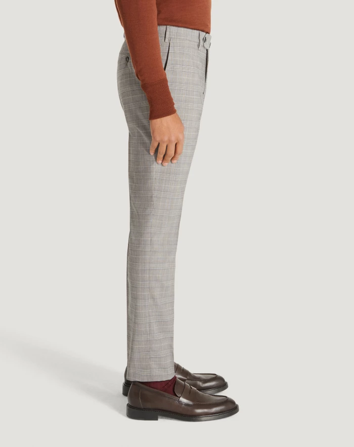 Pantaloni Torino Pantaloni Superslim in tecno lana a quadri Italia