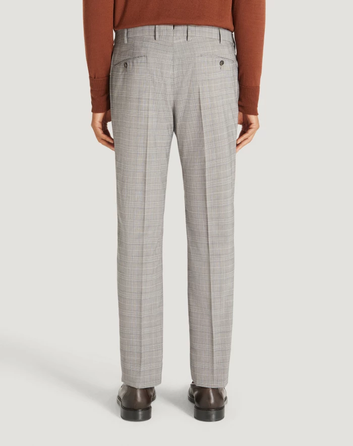 Pantaloni Torino Pantaloni Superslim in tecno lana a quadri Italia