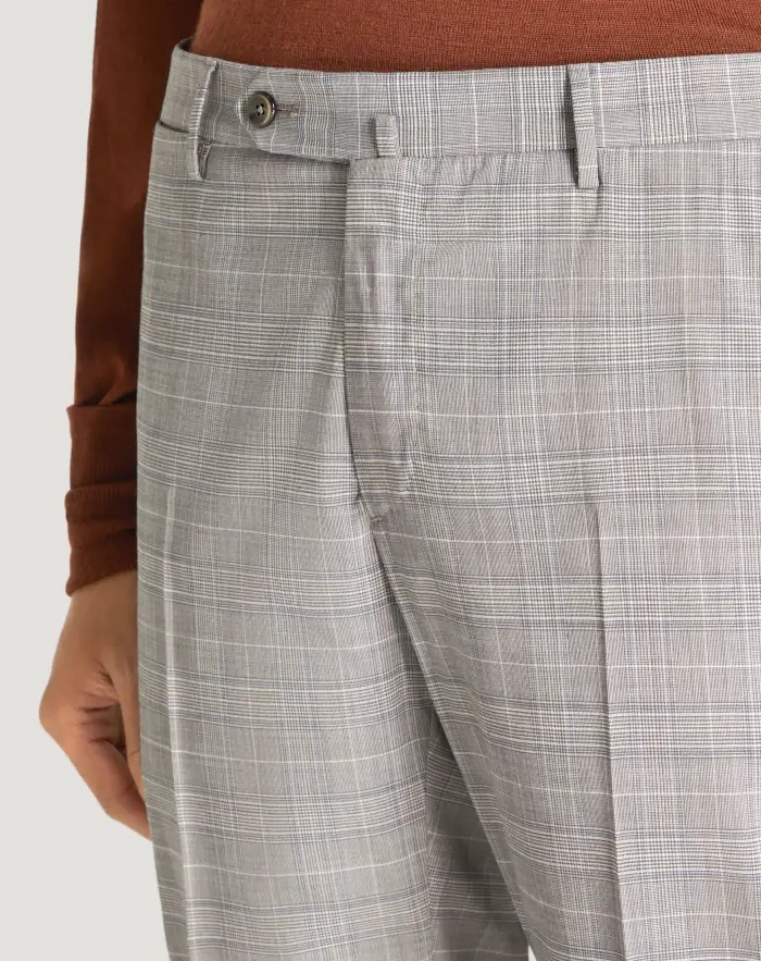 Pantaloni Torino Pantaloni Superslim in tecno lana a quadri Italia