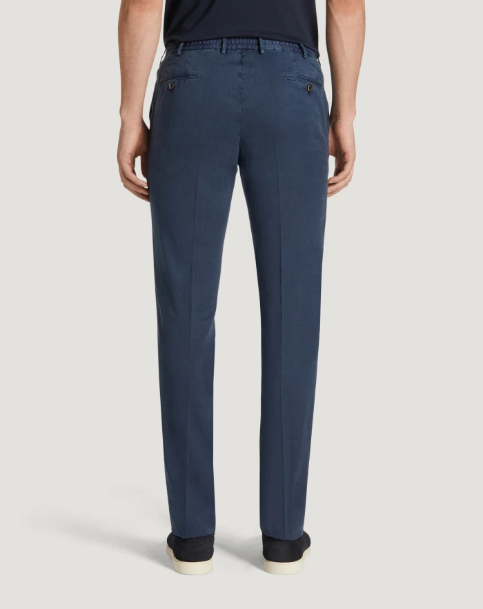 Pantaloni Torino Pantaloni Slim in lino stretch délavé Vendita