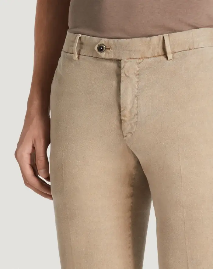 Pantaloni Torino Pantaloni Slim in lino stretch délavé Soddisfazione Garantita