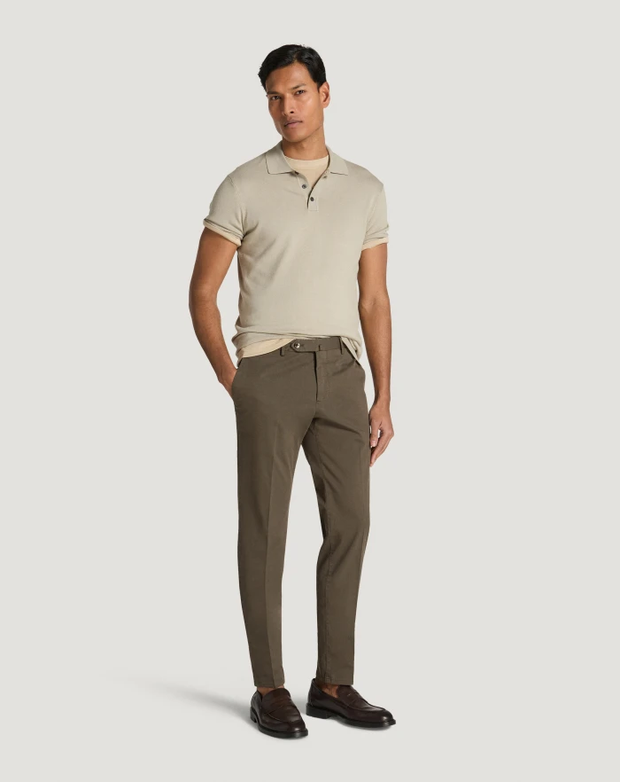 Pantaloni Torino Pantaloni Slim in gabardina stretch Consegna Veloce