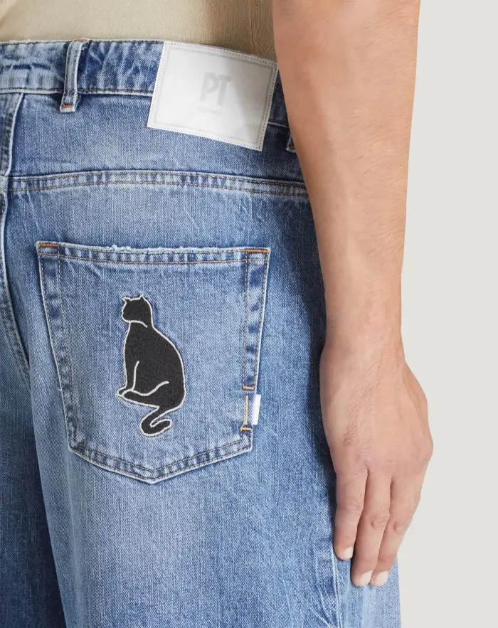 Pantaloni Torino Jeans Skater in denim vintage Vendite Flash
