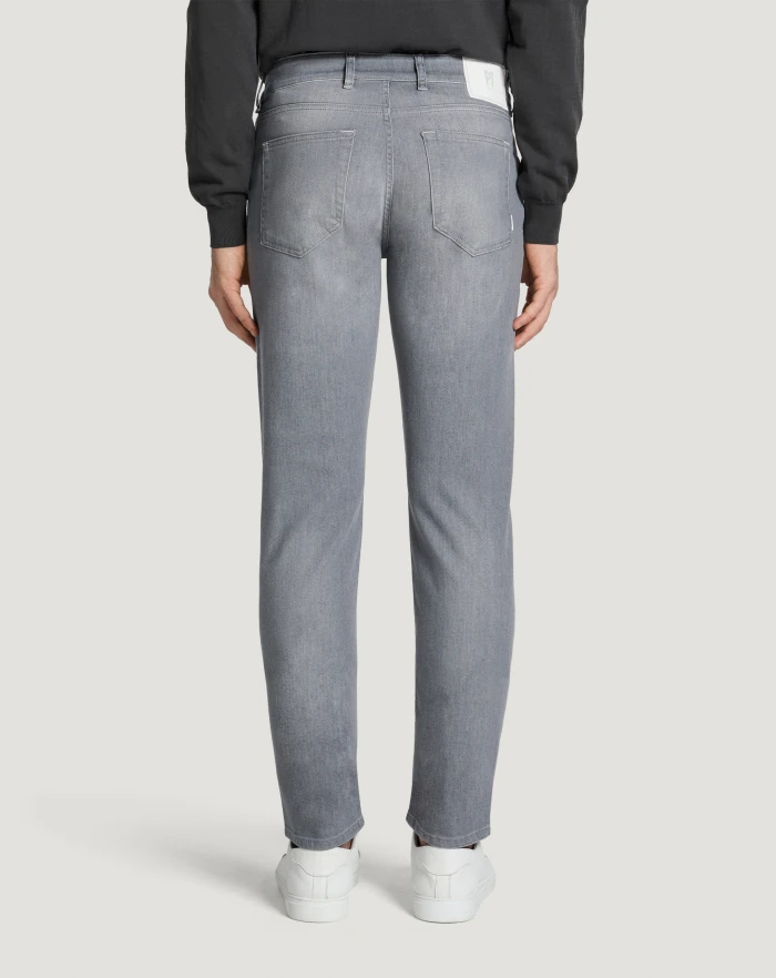 Pantaloni Torino Jeans Swing in light grey denim In Saldo