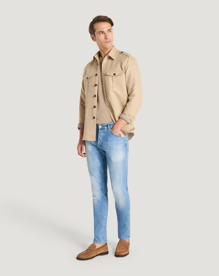 Pantaloni Torino Jeans Reggae in denim soft touch 2025