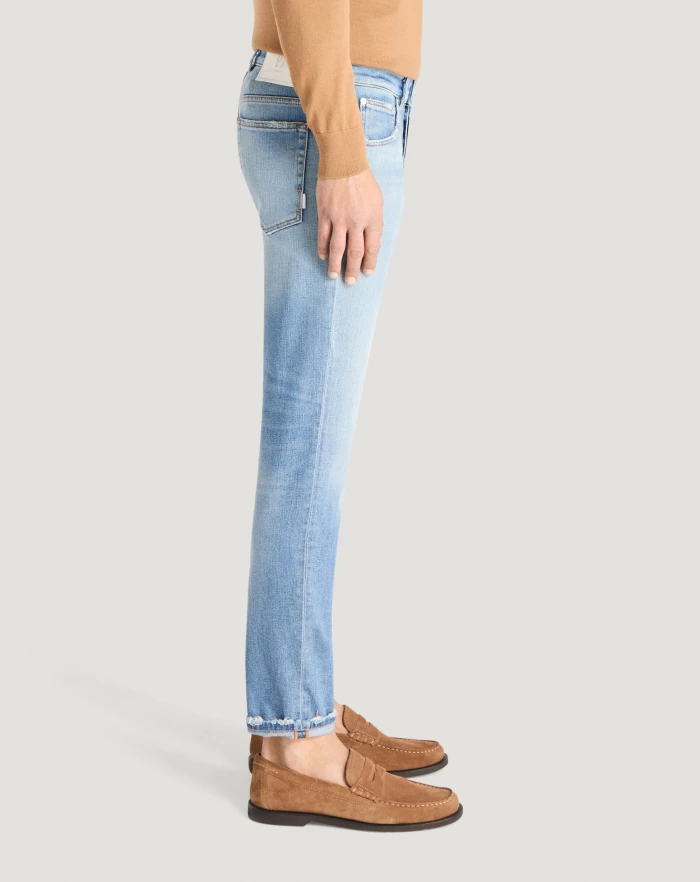 Pantaloni Torino Jeans Reggae in denim stretch indigo In Linea