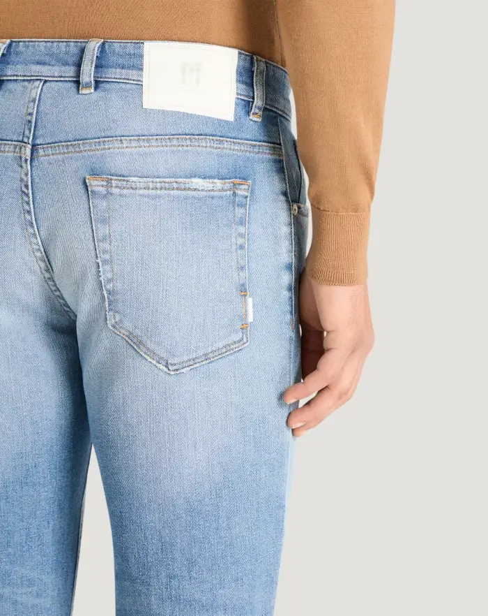 Pantaloni Torino Jeans Reggae in denim stretch indigo In Linea