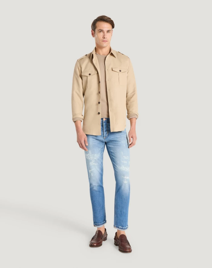 Pantaloni Torino Jeans Reggae in denim stretch indigo Spedizione Gratuita
