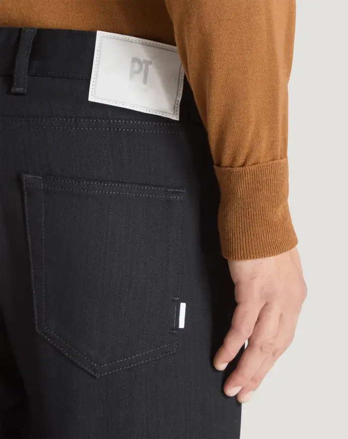 Pantaloni Torino Jeans Rock in denim super black Consegna Veloce