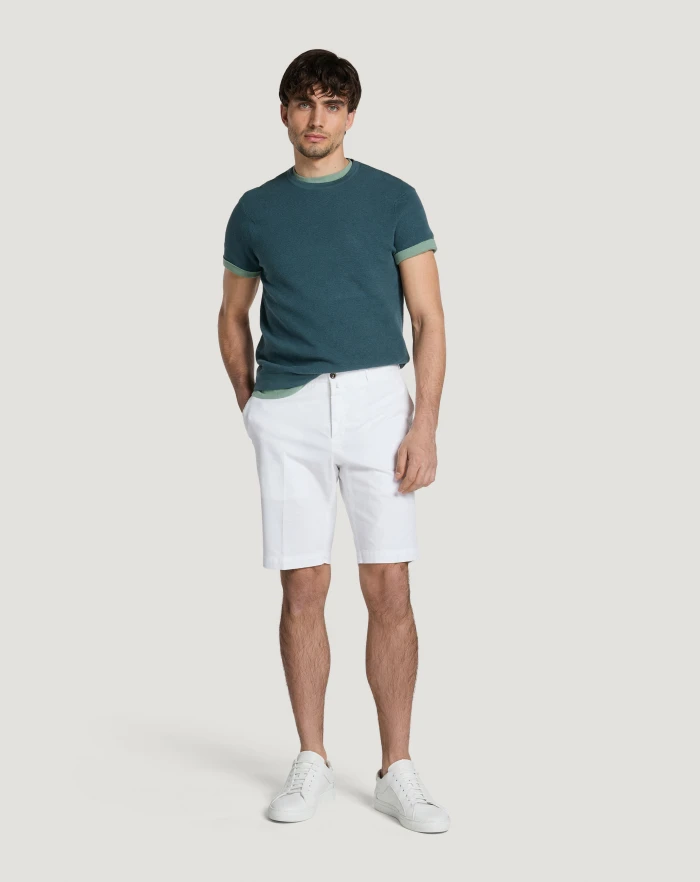 Pantaloni Torino Bermuda in gabardina stretch Sottocosto