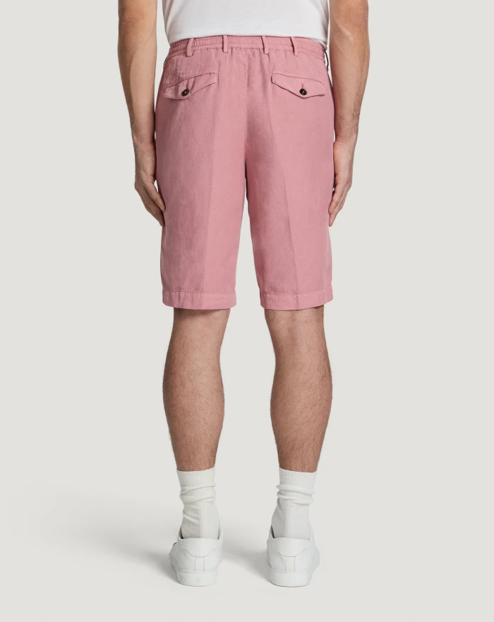 Pantaloni Torino Bermuda in cotone e lino batavia Convenienza