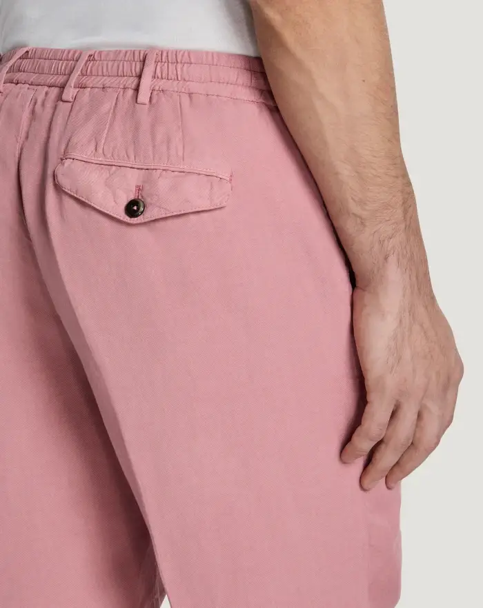 Pantaloni Torino Bermuda in cotone e lino batavia Convenienza