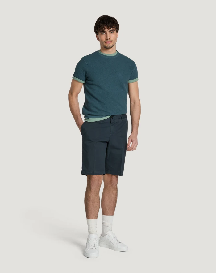 Pantaloni Torino Bermuda in gabardina stretch Novità
