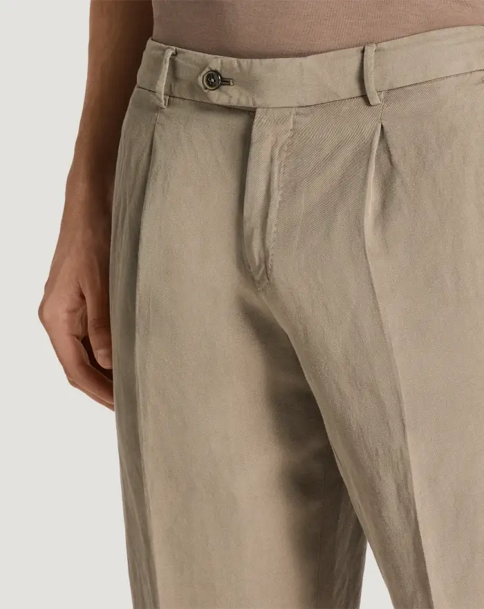 Pantaloni Torino Bermuda in cotone e lino batavia Sconto