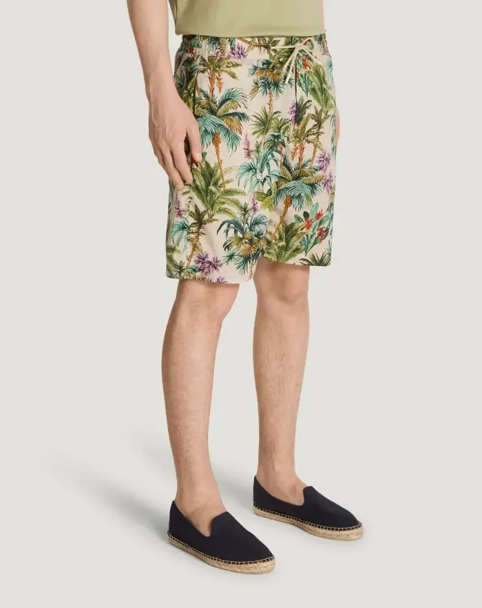 Pantaloni Torino Bermuda in popeline di cotone Online
